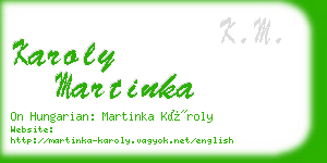 karoly martinka business card